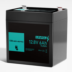 SEMENERG battery with specifications on a white background