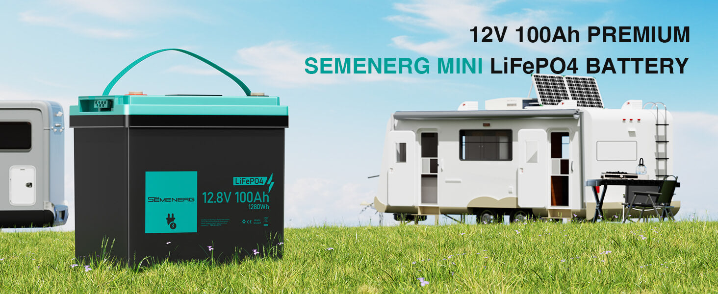 SEMENERG 12V 100Ah Mini LiFePO4 Lithium Battery